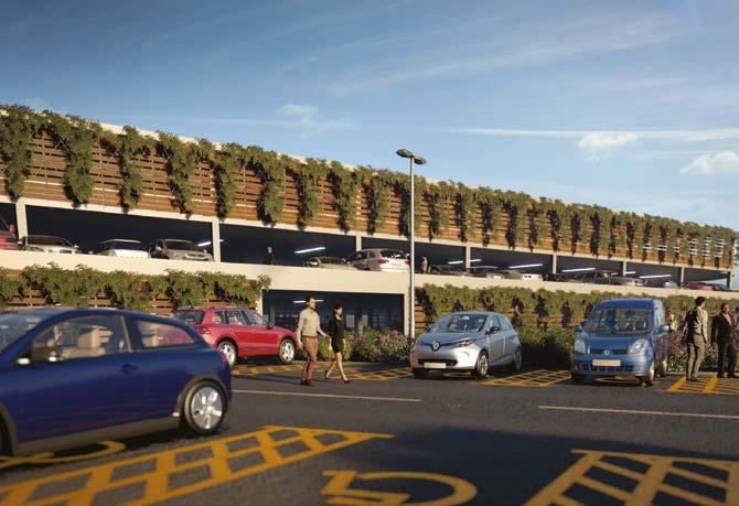 by creating a multistorey car park.