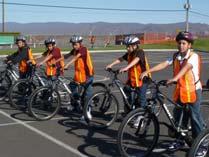 bicycling and walking to schools.