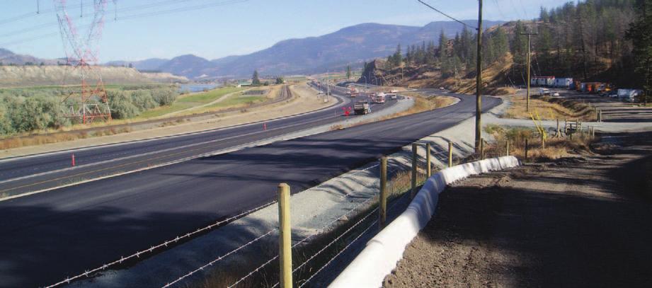 5-metre-wide paved shoulders Roadside barriers Improved access to highway with turn lanes, deceleration lanes and new frontage roads Grade-separated interchange at Pritchard PROJECT BENEFITS: