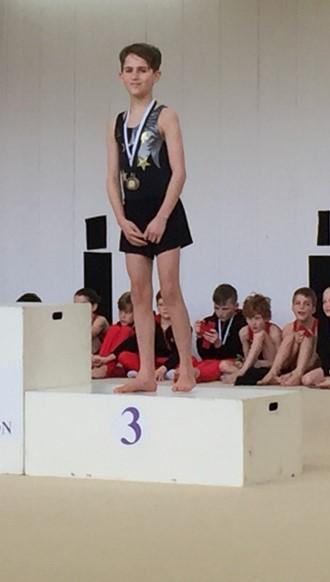 Riley Bird took part in a Cornwall Gymastics competition in February. It was an all boys floor and vault competition, held at Swallows gymnastics club in Helston.