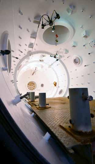 Work chamber At the heart of the National Hyperbaric Centre is a deep simulation facility capable of manned and unmanned testing.