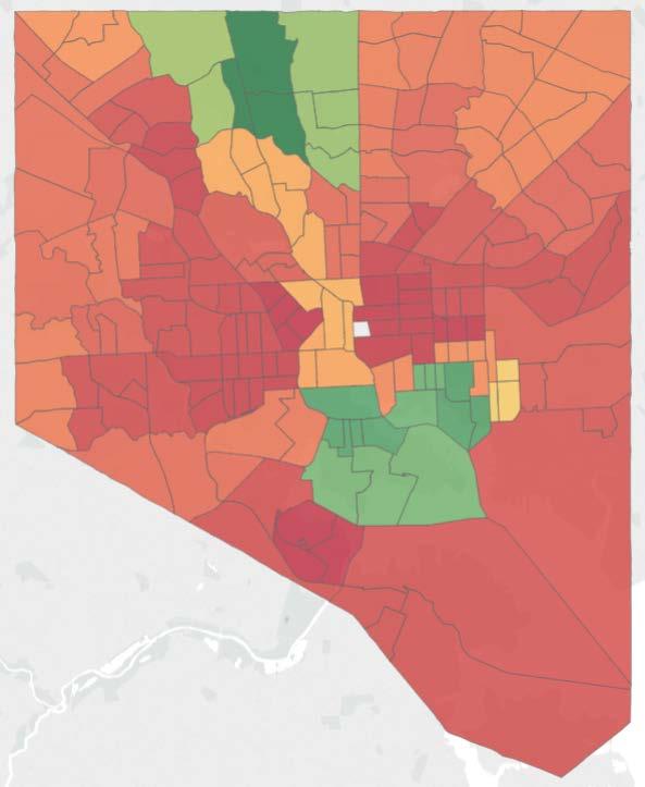 Human Development Index Disparities in Baltimore City: Income Per Capita Greater Roland Park / Poplar Hill Income Per Capita: