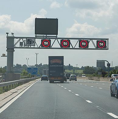 Know your smart motorways when traffic volumes increase. The monitoring sensors we use activate lower speed limits to smooth congestion and keep you moving.