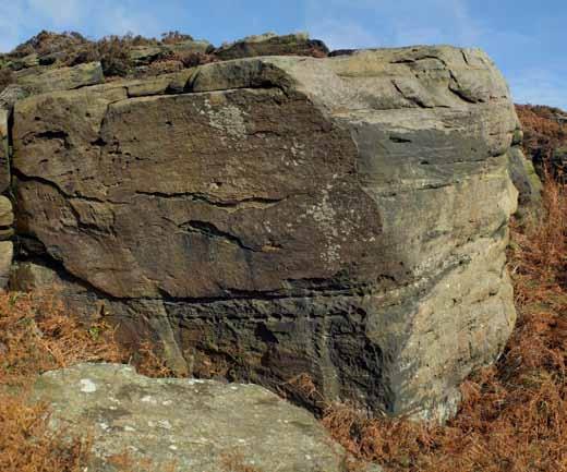256 North York Moors Scugdale, Barker's Crags 257 70 61 Bird s Nest Buttresses A good selection of boulder problems. 61. Fragile Wall 3m Font 4+ The left wall just right of the small cave on delicate holds.