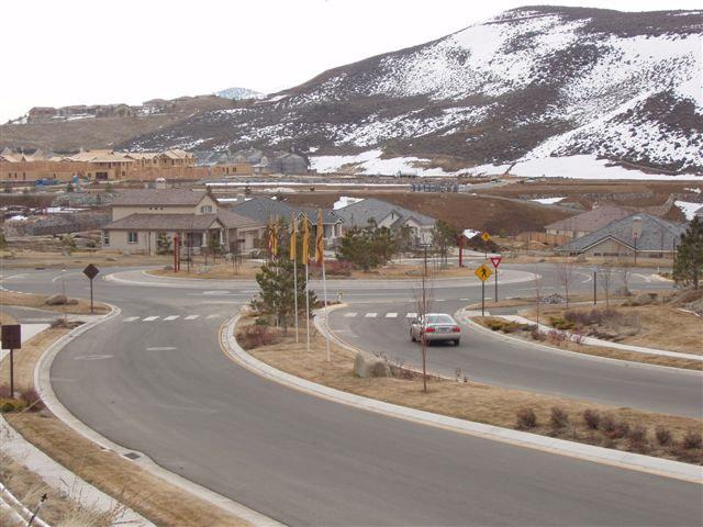 Roundabout constructed as part