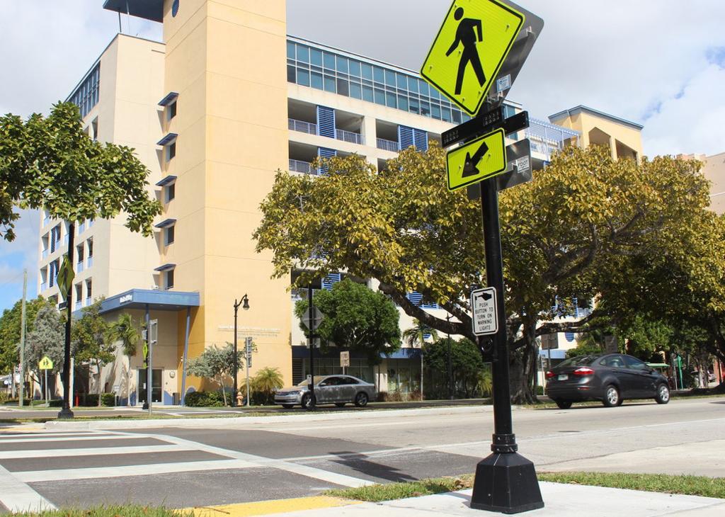 FEATURED PROJECTS CORAL WAY PEDESTRIAN CROSSING ENHANCEMENTS Accessing United Way s offices at SW 32 Road just became easier thanks to a new pedestrian crosswalk that was built as part of FDOT s