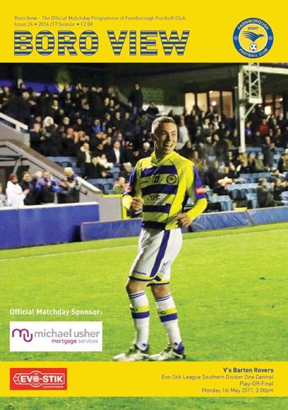 MATCH DAY PROGRAMME ADVERTISING Advertise in our full-colour A5 Match Day programme, with a choice of sizes guaranteed to suit all budgets your advert will appear in all League Programmes, and