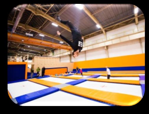 Trampoline park - over 500 square meters of connected trampolines with a professional training foam pit Our vision is to offer training area for all lovers of freestyle