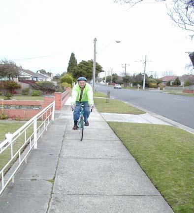10.6 Foot path Network Footpath cycling is included in the National Traffic Regulations which have made footpath cycling legal for children under the age of 12, except in specially defined areas near