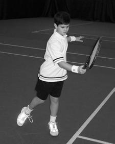 -------------------------------------------------------------------------------------------- TRADITIONAL METHOD In traditional tennis teaching, the player is taught to move to the ball, (A) take the