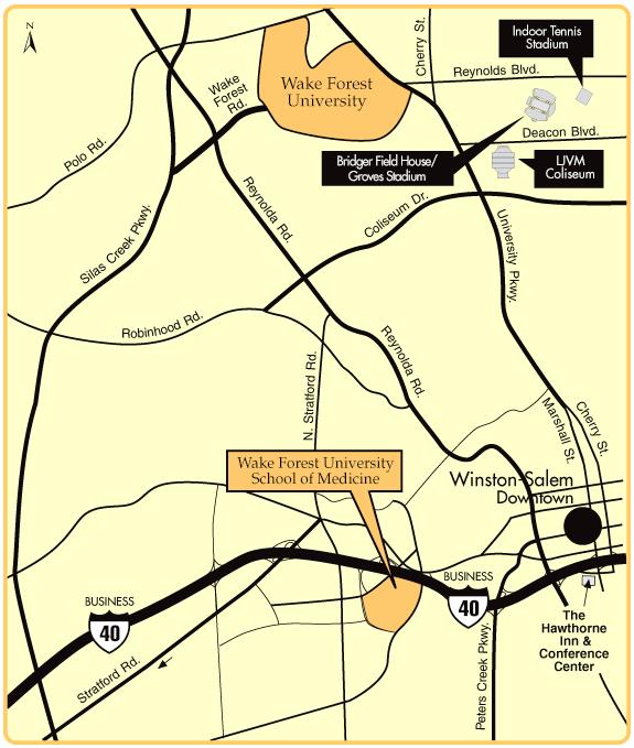Winston-Salem Area Map