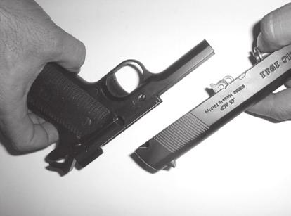 Separate the disassembly lever from the pistol