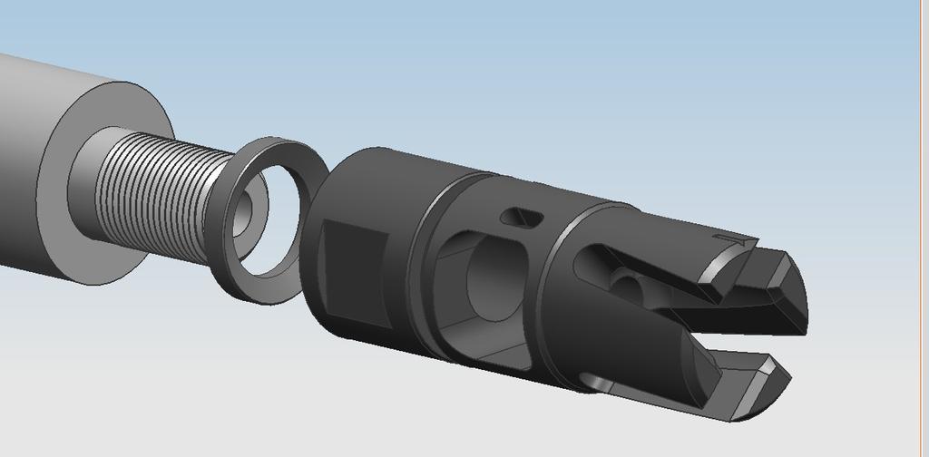 2 Available products and their field of application THUMB TwistFORK556 This is a muzzle brake for all weapons with a 5,56 x 45 mm Nato or.223 Remington chambered caliber.