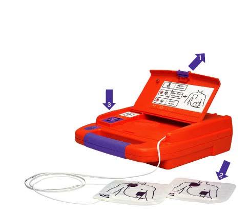 AED-9200 ; Easy to Use Open the lid of