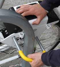 Cyclists checkout bikes by simply entering account information into the keypad on