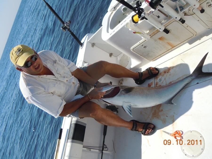 caught, with a cobia
