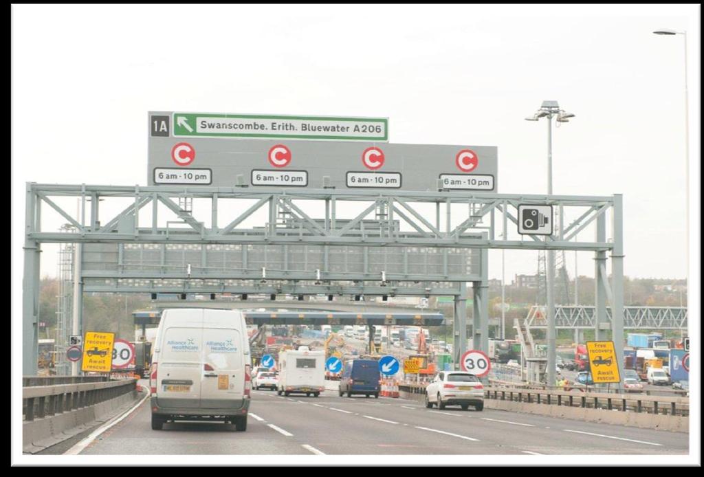 Dartford Crossing - Solution Replacing the Toll Plaza with a barrier-free electronic toll collection
