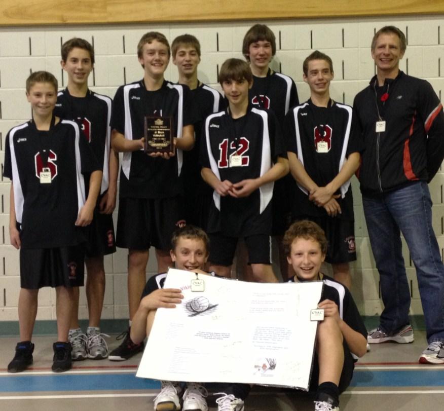 Junior Volleyball Boys The CVAC junior boys championship was held November 3 at Constable Robin Cameron Educational Complex. After a competitive round robin, three teams were tied for first place.
