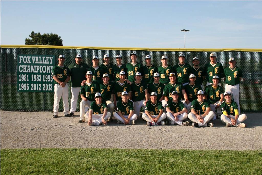 2013 Season 21-7 Overall 14-5 in FVC Valley Division, Conference Champs Lost to Jacobs in Regional Semi-Final SENIORS Josh Fruhauf- P Luke Schmidt-INF Tyler Parquette- P Max Meitzler- 1B Jake Bigos-
