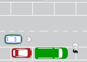 Vehicle turning left at an intersection, pedestrian crossing the road from the right to the left (or from the left to the right). 4.