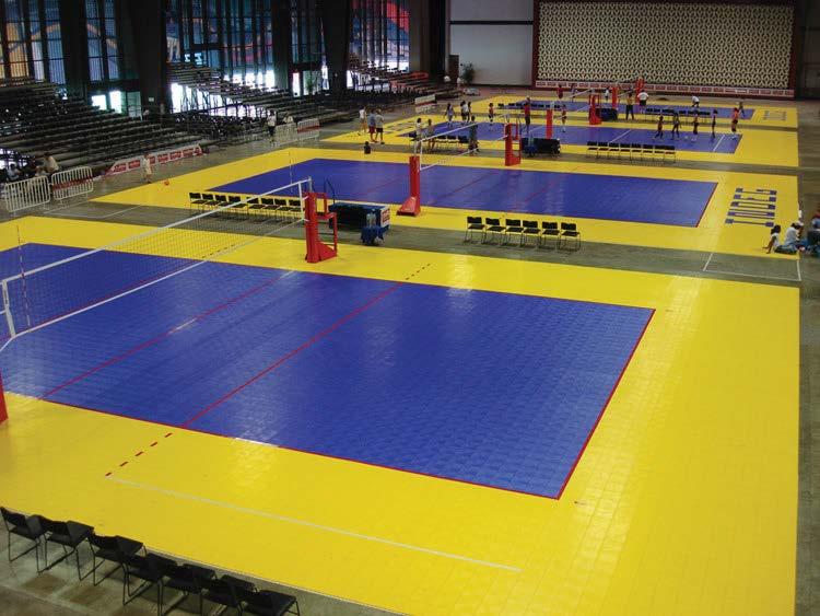 3b) Combined Elastic Sports Floor B) Semi-Flexible sport