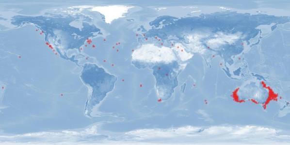 distributional range known from literature. Point map: This is an overview of point data originating from collection records (FishBase, IOBIS and GBIF).
