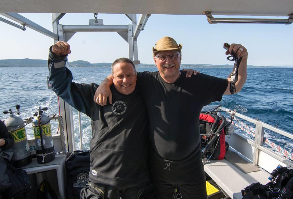 COJO Throwback Pic! July 2014 Our last visit to Newfoundland was July 2014, this pic with Joe and Rick Stanley on board the Mermaid. Can t wait to go back in July 2019!