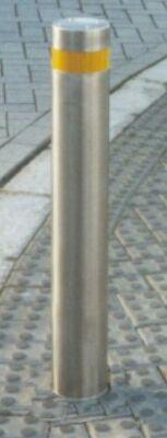 When dropped, the bollard will remain secured by a chain.