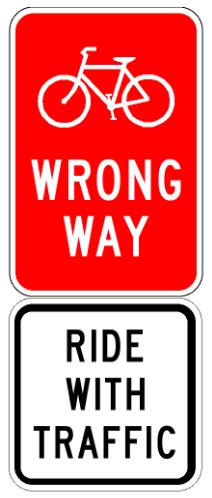 OTHER COUNTERMEASURES 23 Bike Wrong Way Sign Vehicle