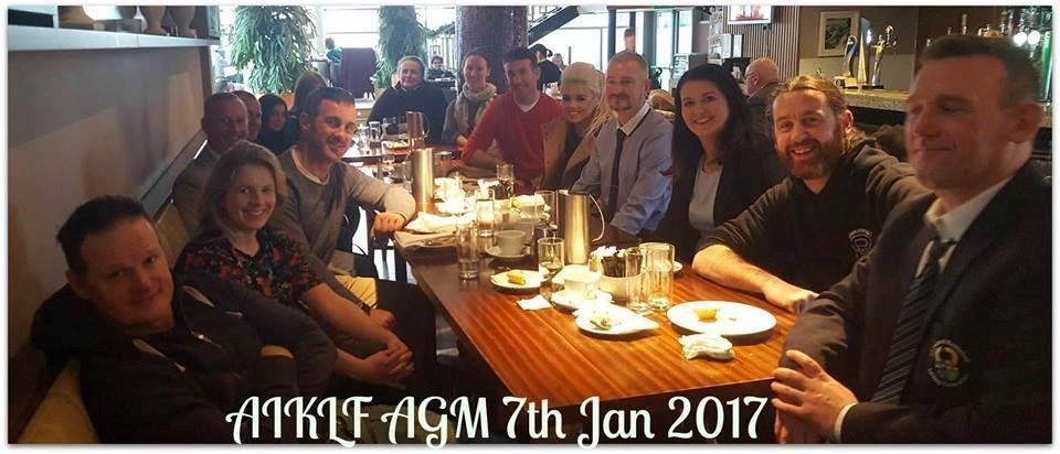 AIKLF AGM JANUARY 2016 Club members and the AIKLF committee had a very successful and positive AGM in the Killeshin Hotel, Portlaoise on January 7 th.