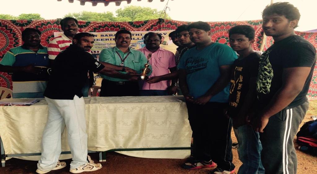 Our college Tennis Men team has won the Silver Medal in Anna University Zonal tournament held during 17 th August 2015