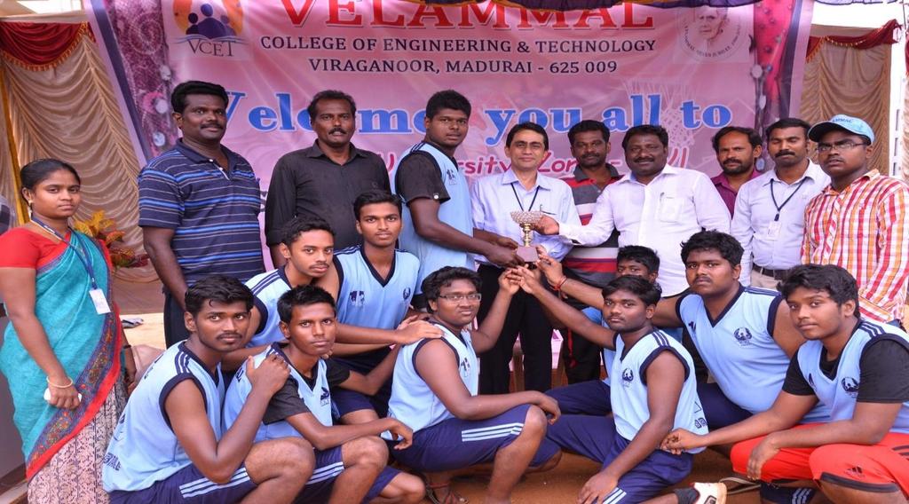 Silver Medal in Men Tennis Team Our college Basketball Men team has Secured Bronze Medal in Anna University Zonel