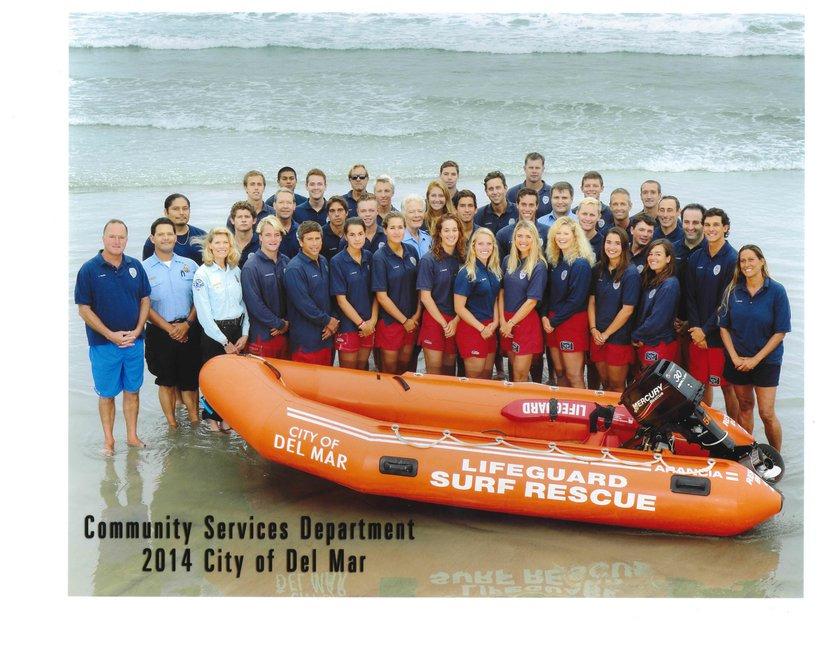 Del Mar Lifeguards in 2014. Courtesy photo During his tenure, Vergne has continued the department s tradition of excellence. In 50 years of service, there have been no drownings in guarded areas.