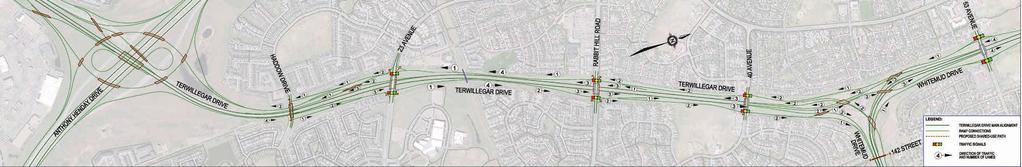 Haddow Interchange Shared-use path connections across interchanges Transit on shoulders Transit stops on