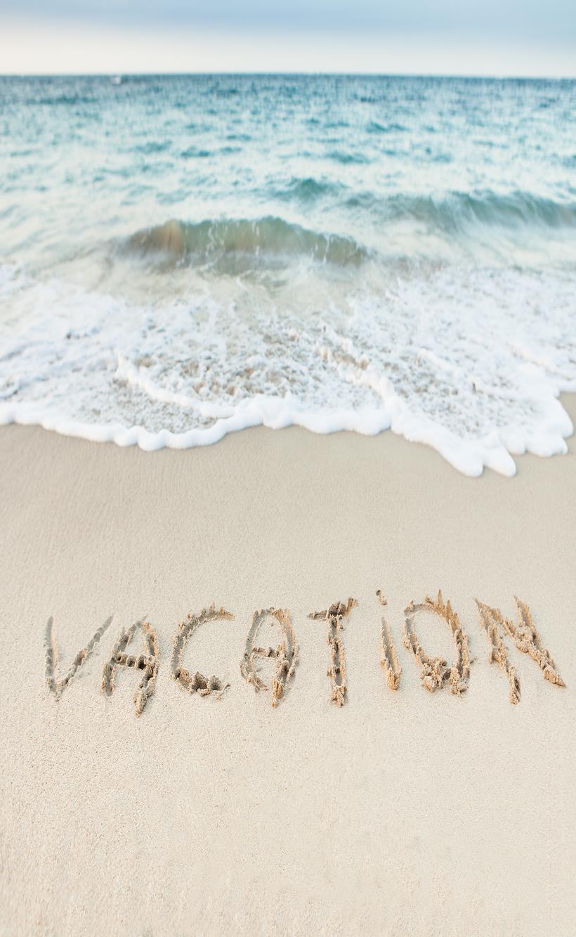 Vacations: Beach: 32%
