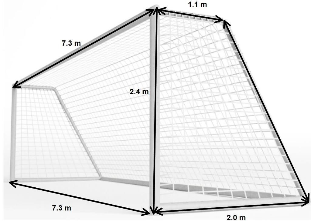 Module 3: Geometry and Measurement QUESTION 1 (4 marks) A soccer club has a goal that is shaped as a trapezoidal prism.