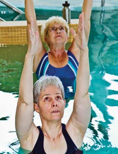 FITNESS / AQUAFITNESS Aqua Pilates (therapy pool) A gentle aquafitness class that focuses on core stabilizing muscles using the natural resistance of the water and full range of motion exercises.