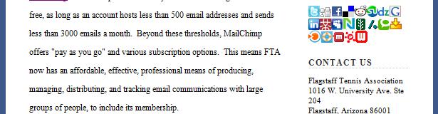 Selected MailChimp (www.mailchimp.
