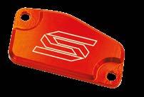 36 SCAR RACING PARTS CATALOGUE 2019 37 RESERVOIR COVERS Lightweight and durable Anodised blue, red or orange FRONT BRAKE RESERVOIR COVER Years Blue Red Orange YZ65 18-19 YZ85 03-19 YZ125 02- YZ250