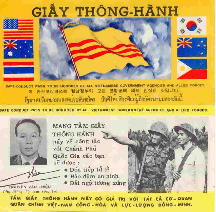 A typical Chu Hoi leaflet used by the Americal Division The person who surrendered as a Chu Hoi was promised to be treated well.
