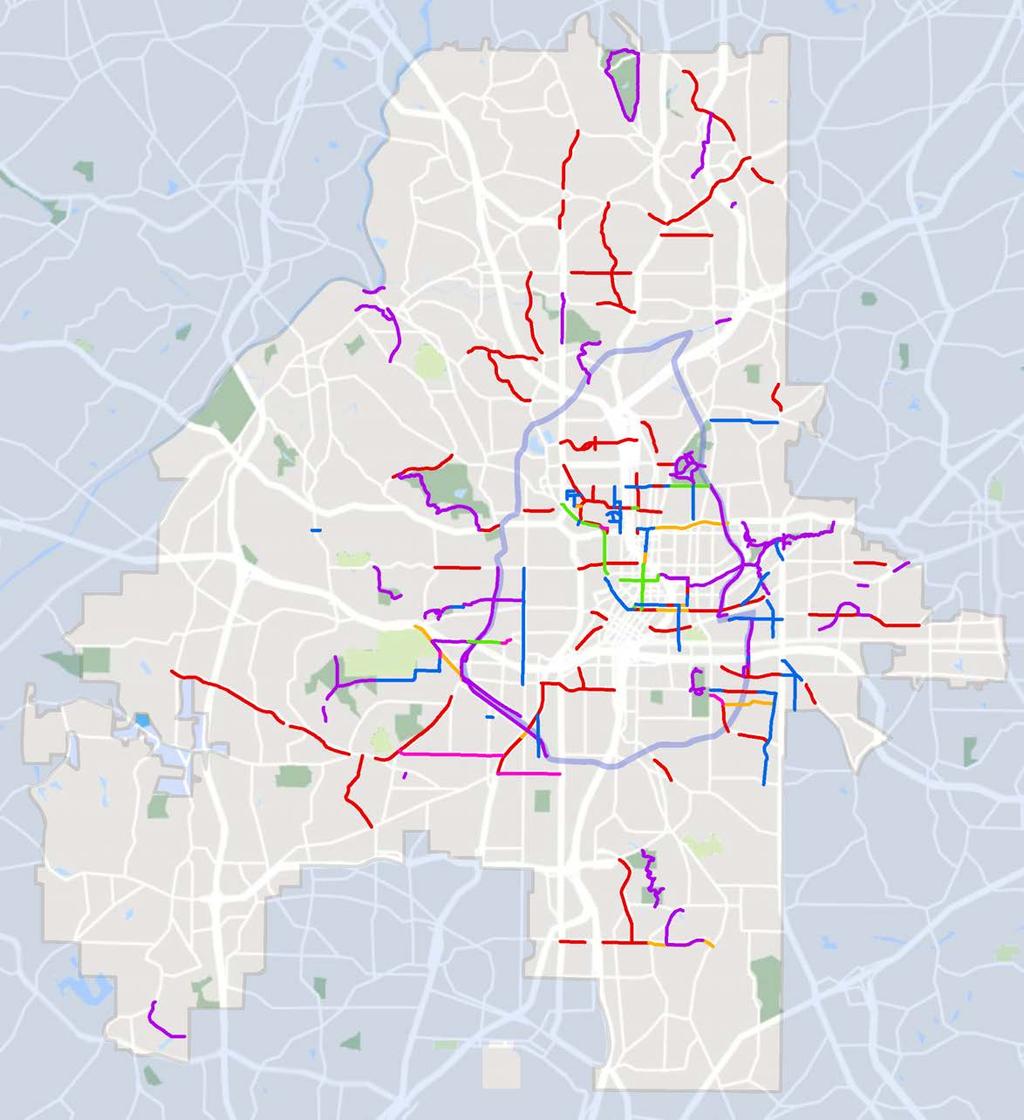 CITYWIDE BICYCLE DATA Below is a map of all installed bikeways and the locations of the automatic bike counters.