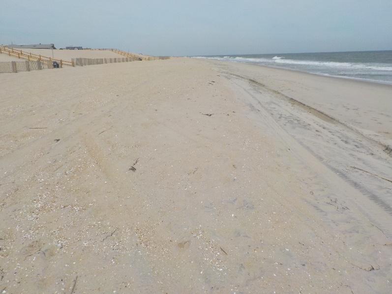 NJBPN 136 Dolphin Avenue, Beach Haven The photos at the Dolphin Avenue profile show the change in the berm width (left taken September 21, 2016 and right