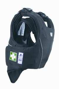 Level 3 body protector with built-in air jacket on the outside Riders wearing