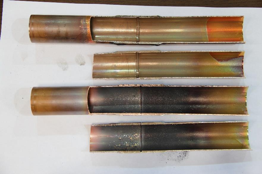 These carbon deposits can then be stripped off the surface of the pipe when the refrigerant is circulated and it then travels with the refrigerant.