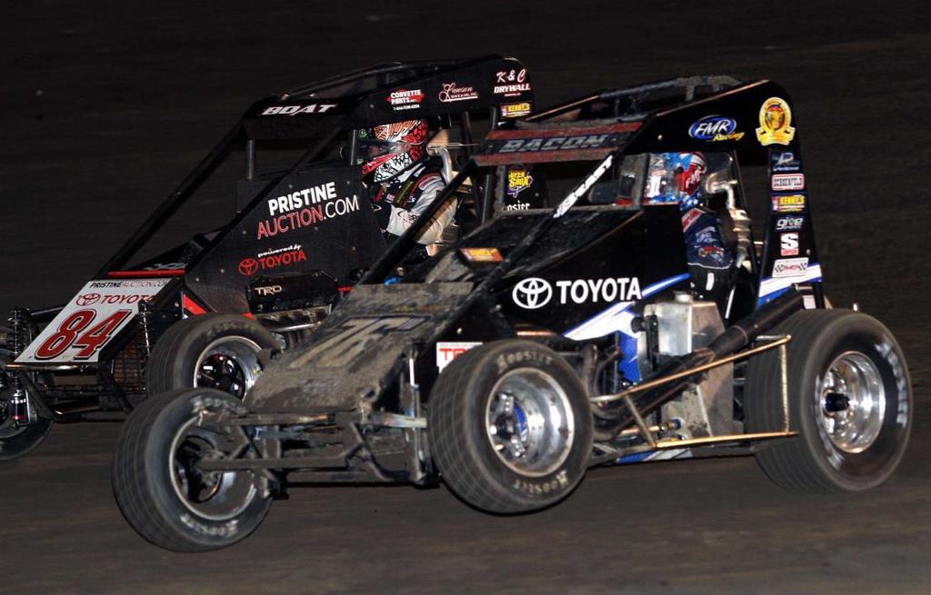 BRADY BACON CAREER HIGHLIGHTS TO DATE 2010 o 4 ASCS National Sprint Car Wins o USAC Western World 2011 o ASCS Steve King Memorial Champion o USAC Knoxville Nationals Champion o ASCS Short Track