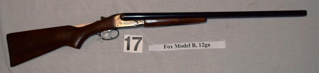 410cal, Hammerless w/ Single Trigger, 3 Chamber, 26", Ventilated Matte Rib Barrel, Double Bead Sight, Fox Engraved on Receiver - #FOXB5F-C $700 LOT #17: Savage Arms Fox Model B Double Barrel 12ga,
