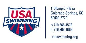 October 12, 2010 Clubs of USA Swimming, There is nothing more important to USA Swimming than the safety and well-being of its athletes, and this month, the USA Swimming House of Delegates passed