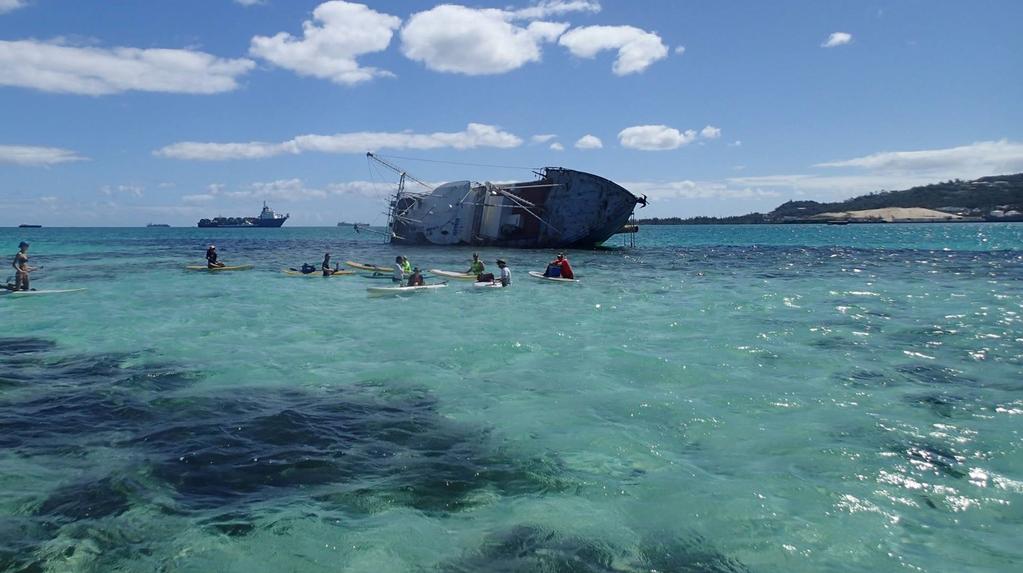 Tyler Willsey Removal Derelict Vessel in Saipan Lagoon Project with Pacific Coastal Research & Planning F/V Lady Carolina grounded on the Saipan Lagoon in 2015 83ft vessel, estimated over 48 metric