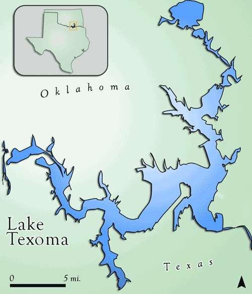 Lake Texoma Authorized by Flood Control Act of 1938 Construction of dam completed in 1944 89,000 surface acres Largest lake in capacity in the