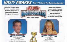 HASTY HIGH POINTER NOMINATION FORM Please inform us of any swimmers on your club who have won a high point trophy at recent meets.